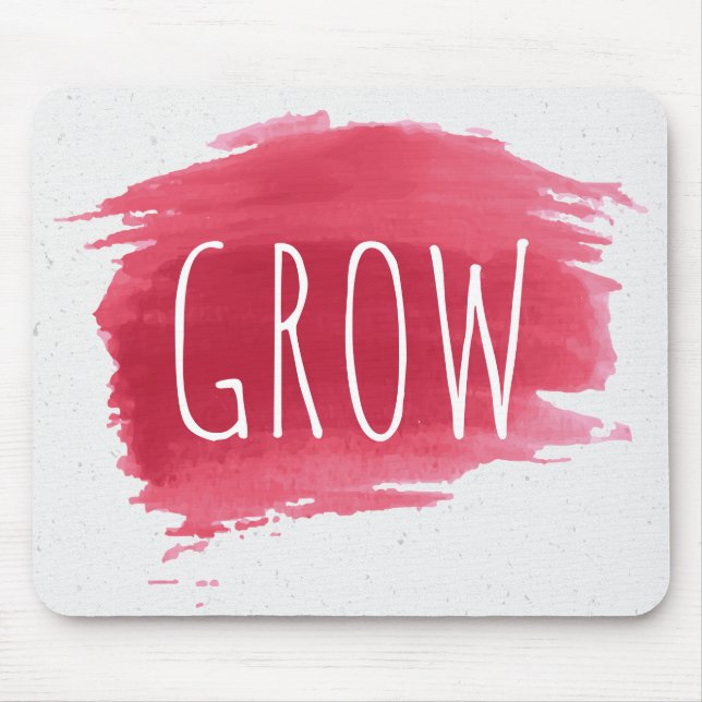 GROW Text On Red Paint Splash Mouse Pad (Front)