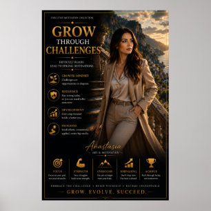 Grow Through Challenges – Motivation Poster