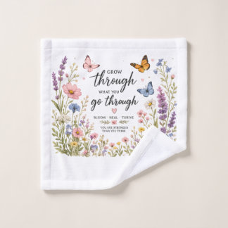 Grow Through What You Go Through | Inspirational W Bath Towel Set