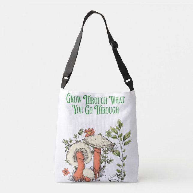 Grow Through What You Go Through – Motivational Ca Crossbody Bag (Back)