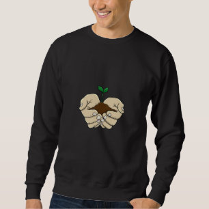 Grow Tree Nature   Environment Earth Day Gnome Wom Sweatshirt