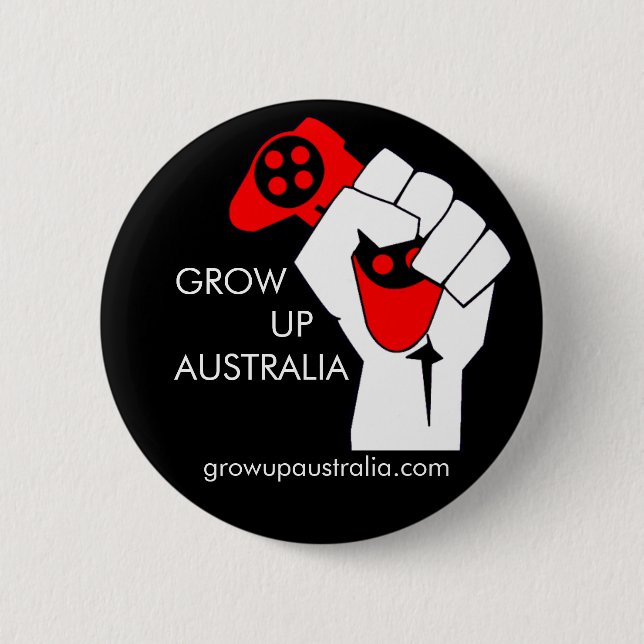 Grow up Australia - Badge (Front)