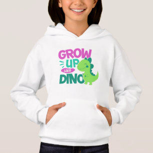 Grow Up Like Dino Cute Quote Art