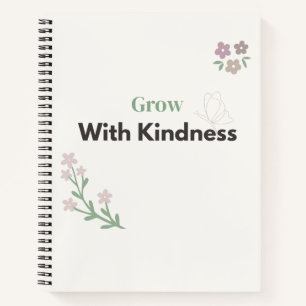 Grow With Kindness Teacher Floral Notebook