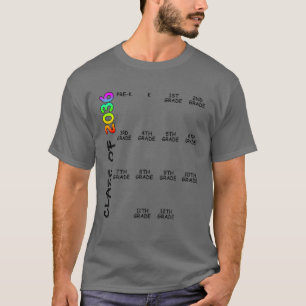 Grow With Me Class Of 2036 Check-Mark Space Pre-K T-Shirt