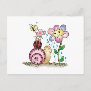 Grow with me! Grandit avec moi! Postcard