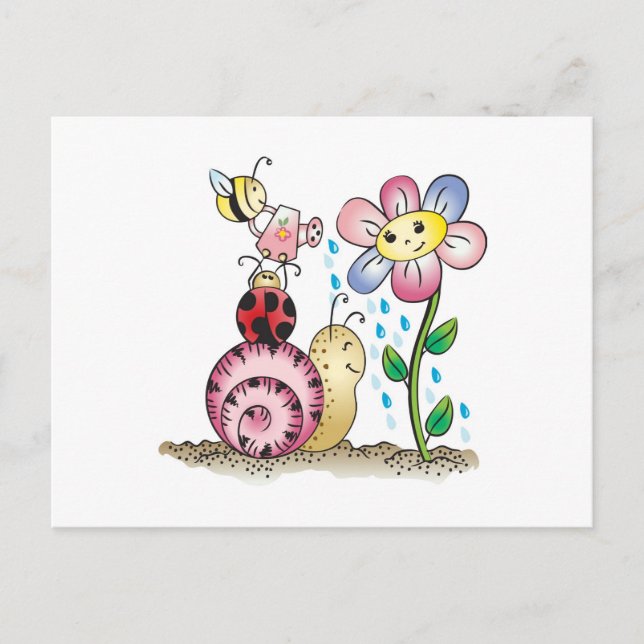 Grow with me! Grandit avec moi! Postcard (Front)