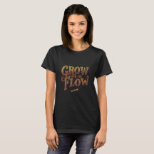 Grow With The Flow Custom Name Retro 70s Typograph