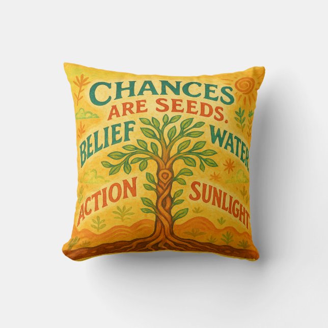Grow Your Goals Cushion (Front)