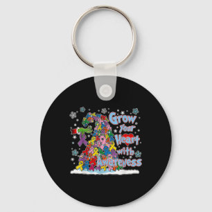 Grow Your Heart With Awareness Apparel  Key Ring