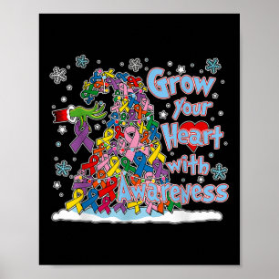 Grow Your Heart With Awareness Apparel Poster