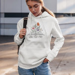Grow Your Mind Boho Wildflower and Book Hoodie<br><div class="desc">Grow Your Mind Boho Wildflower and Book T-Shirt</div>