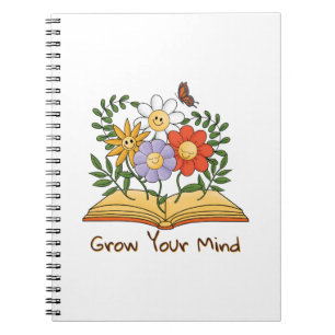 Grow Your Mind Book Floral Notebooks