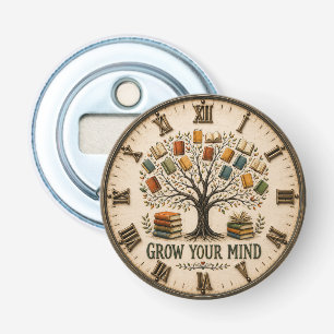 Grow Your Mind Book  Reading Teacher Gift Bottle Opener