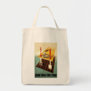 Grow your own food urban farming tote bag