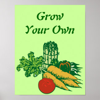 Grow Your Own Vegetables Poster