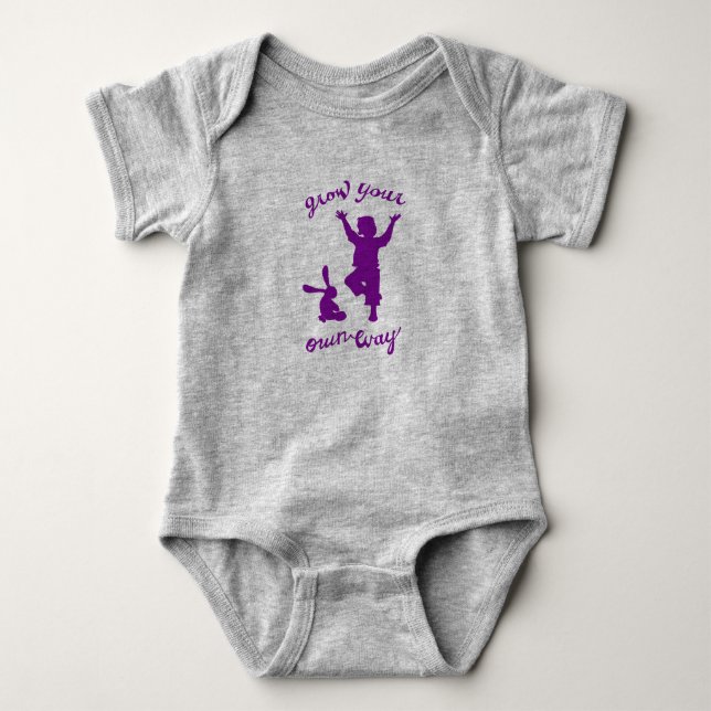 Grow Your Own Way Baby ~ Creative Yoga Inspired Bodysuit (Front)