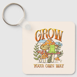 Grow Your Own Way – Meditating Frog & Mushroom Key Ring