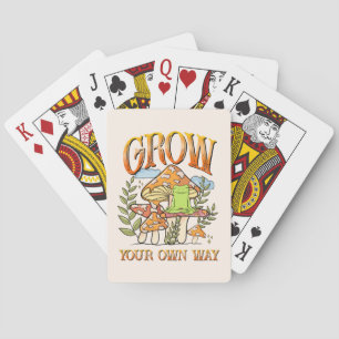 "Grow Your Own Way"   Meditating Frog & Mushroom Playing Cards