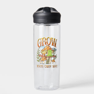 "Grow Your Own Way" Meditating Frog & Mushroom Water Bottle