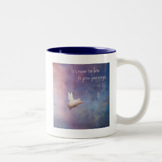 grow your wings Two-Tone coffee mug