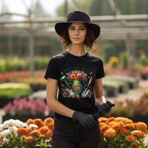 Grow Your World Floral Garden Design T-Shirt