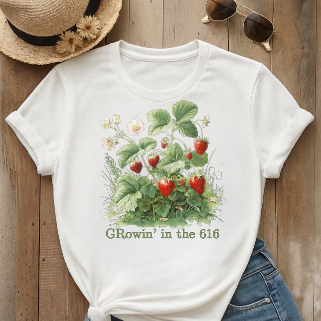 GRowin' in the 616 - Michigan Berries grown in GR T-Shirt (Creator Uploaded)