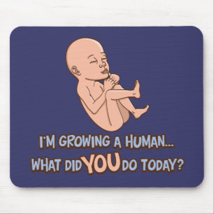Growing A Human Maternity Mouse Pad