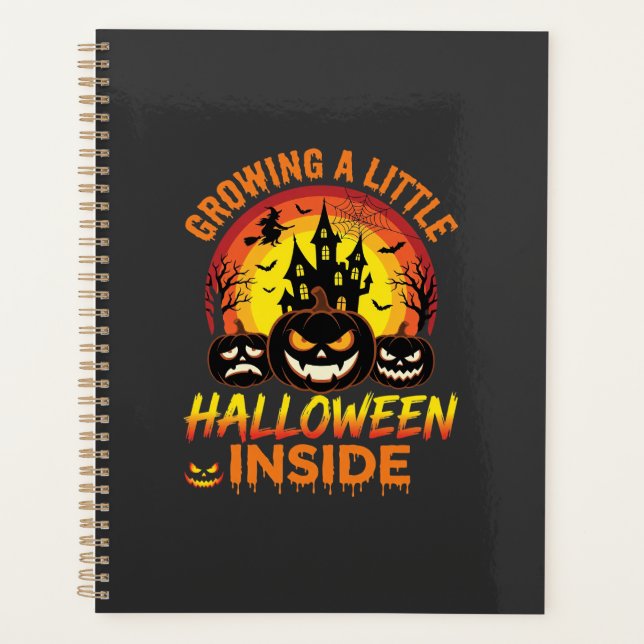 Growing a Little Halloween Inside Haunted Pumpkin  Planner (Front)