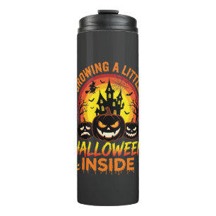 Growing a Little Halloween Inside Haunted Pumpkin  Thermal Tumbler