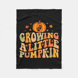 Growing A Little Pumpkin Fall Autumn Pregnancy Tha Fleece Blanket