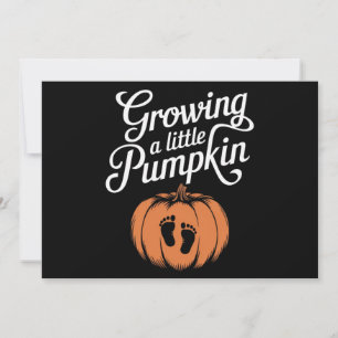 Growing A Little Pumpkin Fall Pregnancy Holiday Card