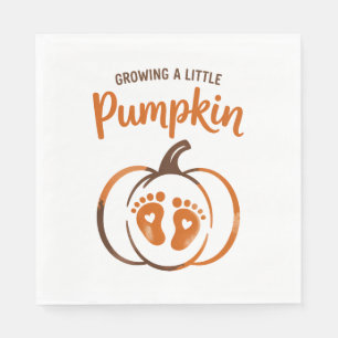 Growing a Little Pumpkin Funny Fall Napkin
