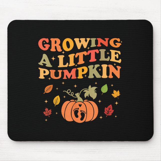 Growing A Little Pumpkin Halloween Pregnancy Annou Mouse Pad (Front)