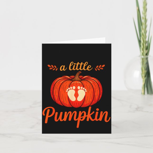 Growing A Little Pumpkin Maternity Pregnancy Thank Card (Front)