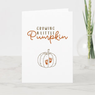 Growing A Little Pumpkin Pregnancy Reveal Hallowee Card