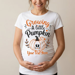 Growing A Little Pumpkin Pregnancy Reveal Tri-Blend Shirt