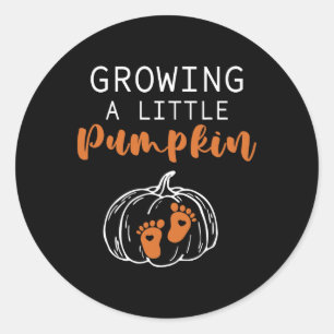 Growing A Little Pumpkin Thanksgiving Pregnancy An Classic Round Sticker