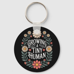 Growing A Tiny Human New Mum Dad Pregnancy Announc Key Ring