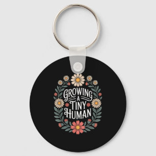 Growing A Tiny Human New Mum Dad Pregnancy Announc Key Ring