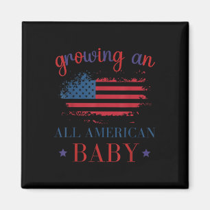 Growing An All American Baby Pregnancy Announcemen Magnet