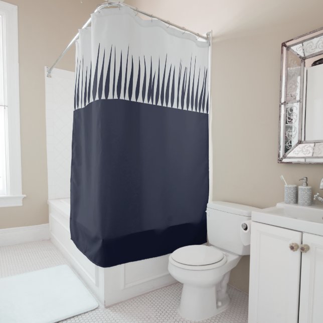 Growing Blue Shower Curtain (In Situ)