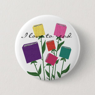 Growing books, I love to read button