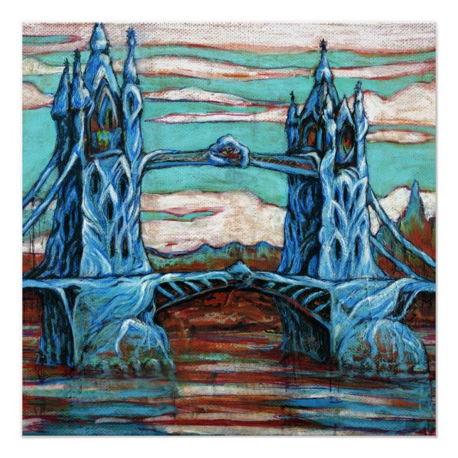 Growing Bridge in a fantasy city Poster (Front)