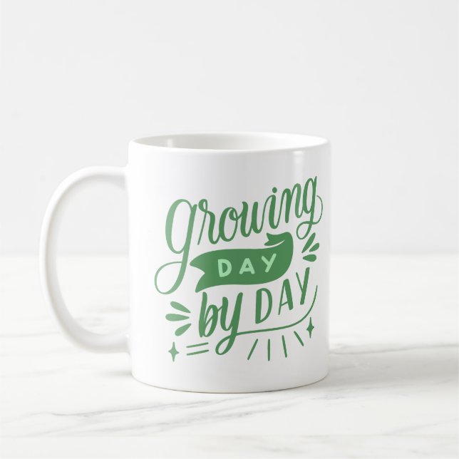 growing day by day coffee mug (Left)