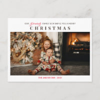 Growing Family Children Photo Merry Christmas