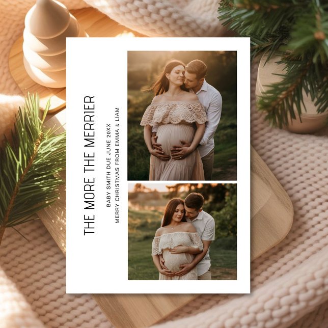 Growing Family pregnancy announcement Holiday Card (Creator Uploaded)