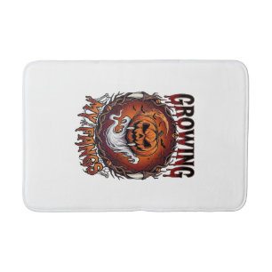 Growing Fangs Vampire Pumpkin Ghost Bats Skulls Bath Mat