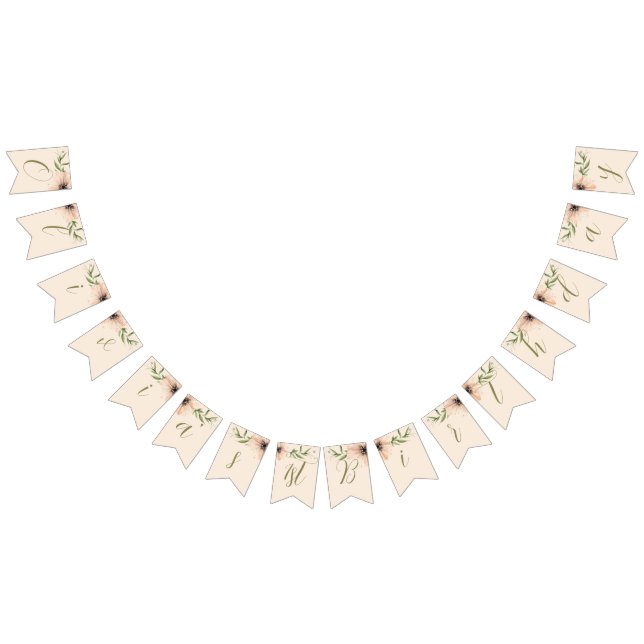 Growing Like a Weed 1st birthday girl, Bunting (All)