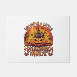 Growing Little Halloween Inside Pumpkins Haunted C Doormat